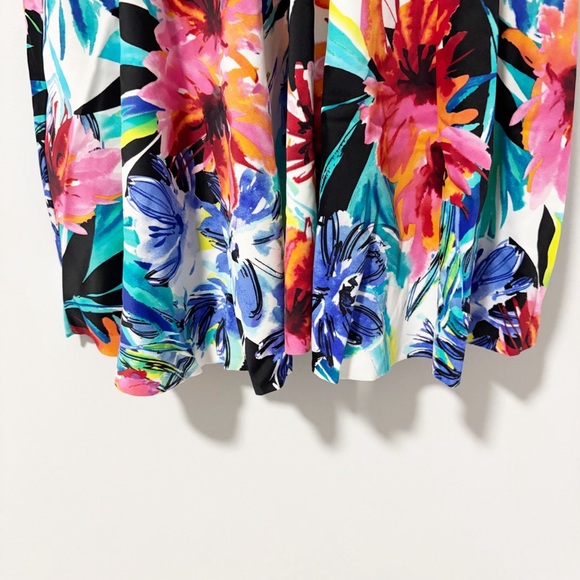 Swim‎ Solutions Womens Tankini Swim Top Size 12 Underwire Tropical Beach Flowy - Picture 3 of 11